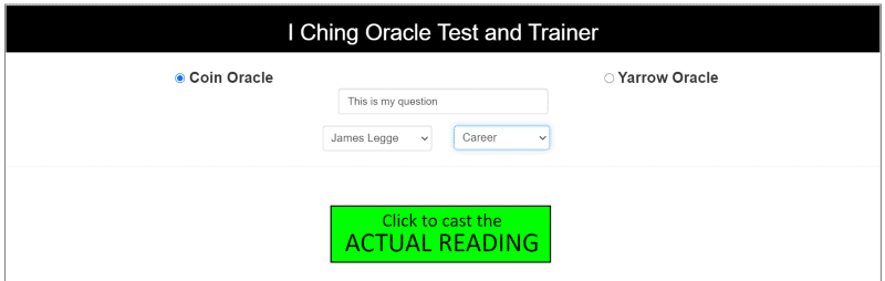 Using I Ching Test and Trainer (1)